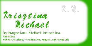 krisztina michael business card